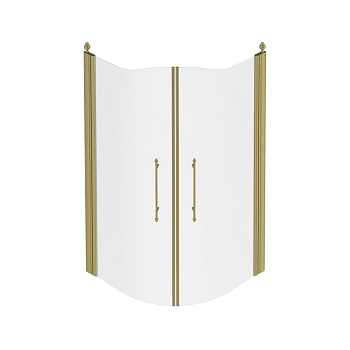 Фото Душевой уголок Migliore Diadema 22680 стекло матовое, профиль бронза R 90 см