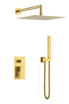 Фото Смеситель для душа Boheme Qubic 474-3-MG золото матовое