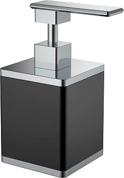 Фото Дозатор жидкого мыла Boheme 10969-B-CR настольный черный/хром