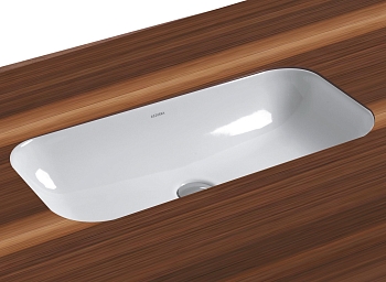 Фото Раковина Azzurra Glaze GLLT06938000BI (GLZ 69x38/SP bi) встраиваемая 69 см, цвет белый