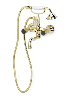 Фото Смеситель для ванны Boheme Royal 293-Royal/CRST black золото