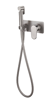 Фото Гигиенический душ Boheme Spectre 457-NB со смесителем nickel brush, никель матовый