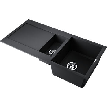 Фото Кухонная мойка Omoikiri Sakaime 100-2-BL 4993892 черный