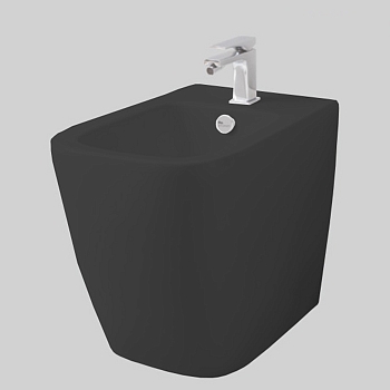 Фото Биде напольное Artceram A16 ASB005 17 00 черный матовый/хром