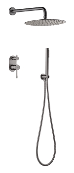 Фото Душевая система Boheme Uno 464-GM gun metal, графит матовый