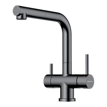 Фото Смеситель для кухни Omoikiri Takamatsu-S-GM 4994564 вороненая сталь