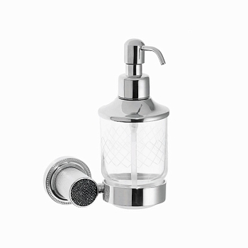 Фото Дозатор жидкого мыла Boheme Royal Cristal 10932-CR-B подвесной хром глянец