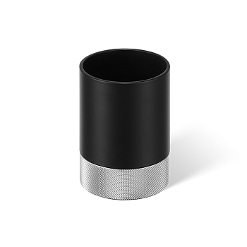 Фото Стакан Decor Walther Club 0855060 настольный, хром/черный матовый