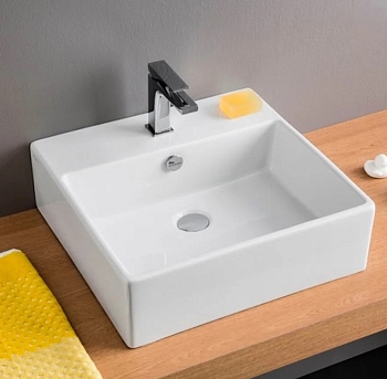 Фото Раковина Artceram Quadro QUL002 01 00 подвесная 50 см, цвет белый