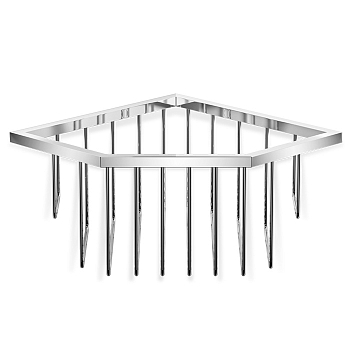 Фото Полка для душа Decor Walther 0703300 угловая подвесная 18x18x9,5 см, хром