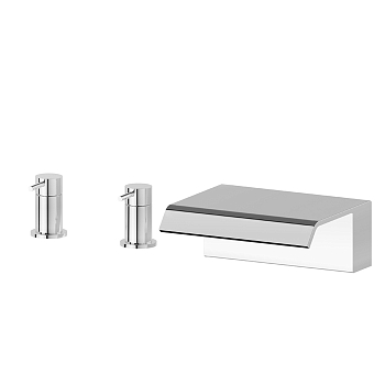 Фото Смеситель Newform Cascate 70032.21.018 на борт ванны излив водопад, хром глянец