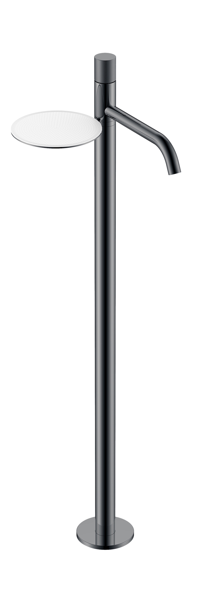 Фото Смеситель для раковины Boheme Stick 120-SGM.4 напольный графит глянец