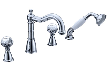 Фото Смеситель на борт ванны Boheme Brilante 393 хром глянец