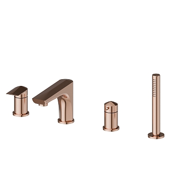 Фото Смеситель Newform Delta Zero 72282C.58.061 на борт ванны, медь глянец PVD