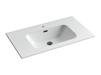 Фото Раковина Ceramicanova Element CN7005 мебельная 81 × 46,5 × 18 см, белый глянцевый