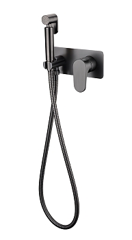 Фото Гигиенический душ Boheme Spectre 457-GM со смесителем gun metal, графит матовый