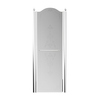 Фото Душевая дверь Migliore Diadema 22724 SX 90 см, стекло прозрачное с декором, профиль хром