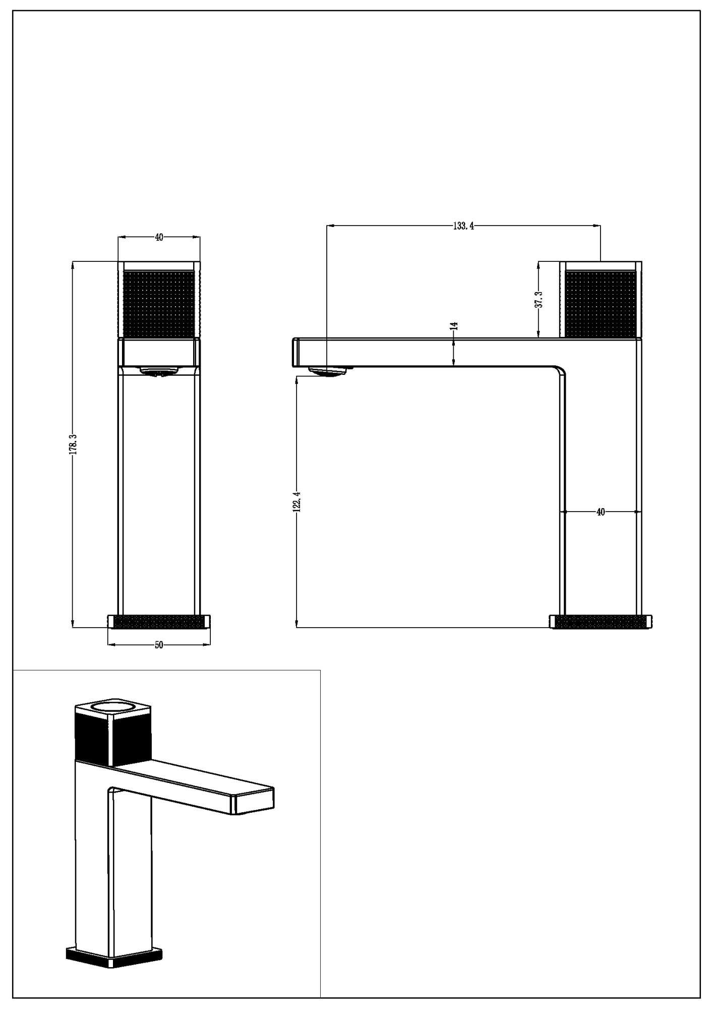 Фото Смеситель для раковины Boheme Quad 159-MG золото матовое