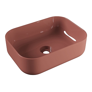 Фото Раковина Alice Unica 32190197 накладная 50 см, цвет табаско глянцевый