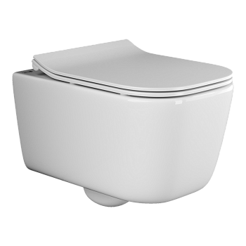 Фото Унитаз Ceramicanova New day CN3005 безободковый с сиденьем подвесной, белый глянцевый