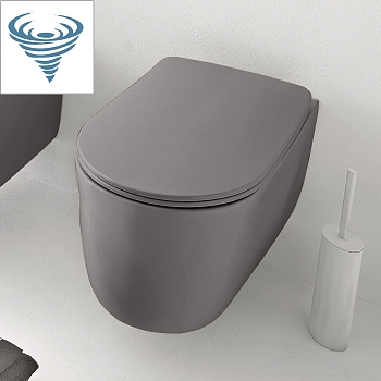 Фото Унитаз подвесной Kerasan Nolita 531589 безободковый ferro matt