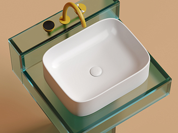 Фото Раковина Ceramicanova Element CN6052MW накладная 50,5 × 38 × 15 см, белый матовый