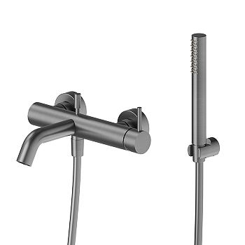 Фото Смеситель Newform X-Steel 316 69640CX.59.064 для ванны, оружейная сталь браш PVD