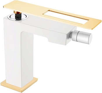 Фото Смеситель для биде Boheme Q 146-WG золото/белый