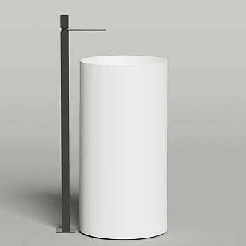 Фото Раковина Salini Armonia 130411G слив в стену напольная 45 см, цвет белый глянцевый