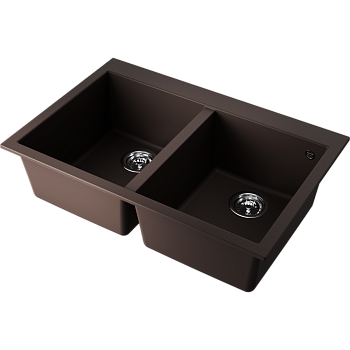Фото Кухонная мойка Omoikiri Bosen 80-2-DC 4993840 темный шоколад
