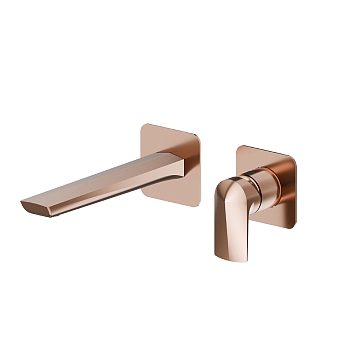 Фото Смеситель Newform Delta Zero 72228E.58.061 для раковины, медь глянец PVD