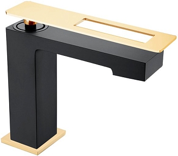 Фото Смеситель для раковины Boheme Q 141-BG черный/золото