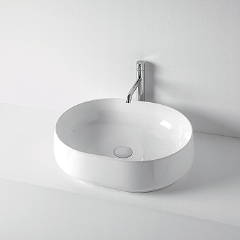 Фото Раковина Kerasan F10 460501 накладная 56 см, цвет белый