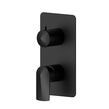 Фото Смеситель Newform Delta Zero 72274E.01.093 для душа с переключателем на 2 потока, черный матовый