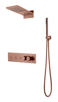 Фото Душевая система Boheme Fusion 131-CB термостат, медь браш