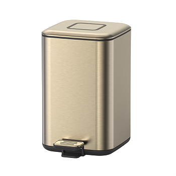 Фото Мусорное ведро Boheme Q 10948-MG, matt gold, золото матовое 7 л