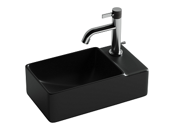 Фото Раковина Ceramicanova Element CN5045MB подвесная 39,5 × 22 × 12,5 см, черный матовый