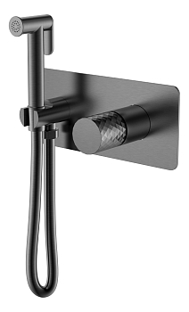 Фото Гигиенический душ Boheme Stick 127-GM со смесителем графит