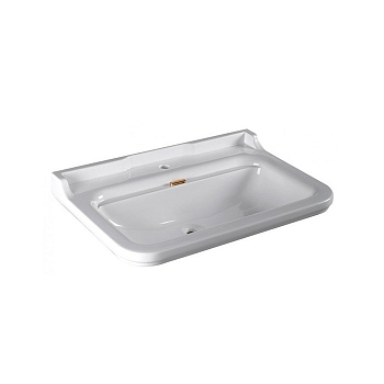 Фото Раковина Kerasan Waldorf 80х55 см, 1 отв., керамическая, цвет: белый/золото