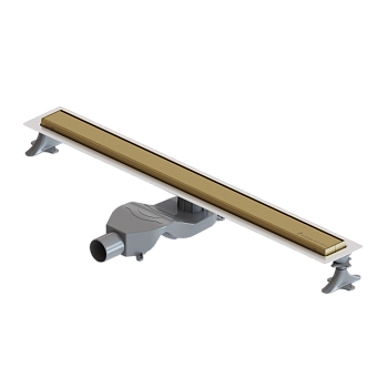 Фото Душевой лоток Boheme Premium Linear 982-80-MG, 80 см, с сифоном, золото матовое