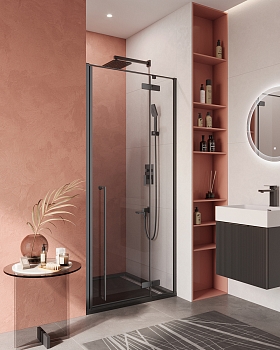 Фото Душевая дверь Cezares LINER-B-12-90-C-NERO-R