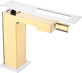Фото Смеситель для биде Boheme Q 146-GCR хром/золото