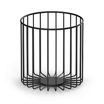 Фото Корзина Decor Walther Basic 0859260 для мусора напольная, черный матовый