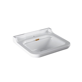 Фото Раковина Kerasan Waldorf 60 см, цвет белый/золото