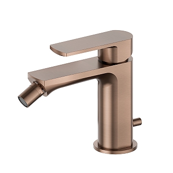 Фото Смеситель Newform Haka 72025.59.067 для биде с донным клапаном, медь браш PVD