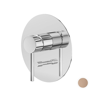 Фото Смеситель Newform XT 4270E.M0.072 для душа с переключателем на 2 потока, розовое золото матовое