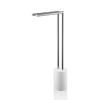 Фото Стойка Decor Walther Stone 0971754 с полотенцедержателями, белый матовый/хром