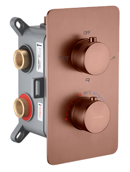 Фото Смеситель для душа Boheme Cell 134-3-BRB термостат на 3 потока бронза браш