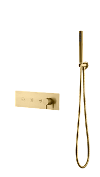 Фото Смеситель для душа Boheme Fusion 130-SYS-MG на 3 выхода matt gold, золото матовое