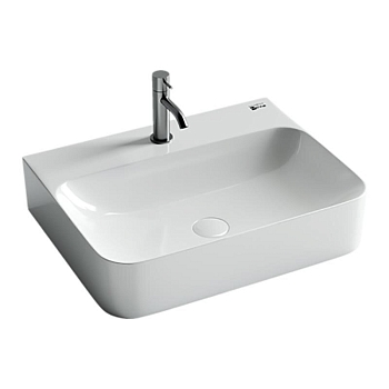Фото Раковина Ceramicanova Aura CN2001 подвесная 60 × 47 × 13,5 см, белый глянцевый